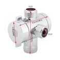 thumbnail image 4 of 3-Way Shower Head Diverter Valve Connector Adapter For Home Bathroom Accessory Replacement, 4 of 8