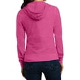thumbnail image 2 of Mafoose Women's Juniors Jersey Full-Zip Hoodie Dark Fuchsia Heather X-Large, 2 of 4