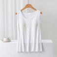 thumbnail image 4 of SDNall Blouse pour Femmes Unie Décontractée Mode Col Rond Régulière Sans Manches Hauts de Nuit, 4 of 9