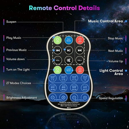 LOENDE Indoor and Outdoor Bluetooth Starry Sky Light Galaxy Projector