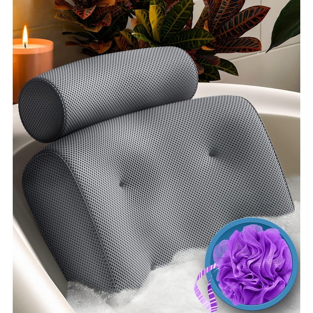 Almohada de baño Everlasting Comfort, lujosa, con soporte para cabeza, cuello y espalda