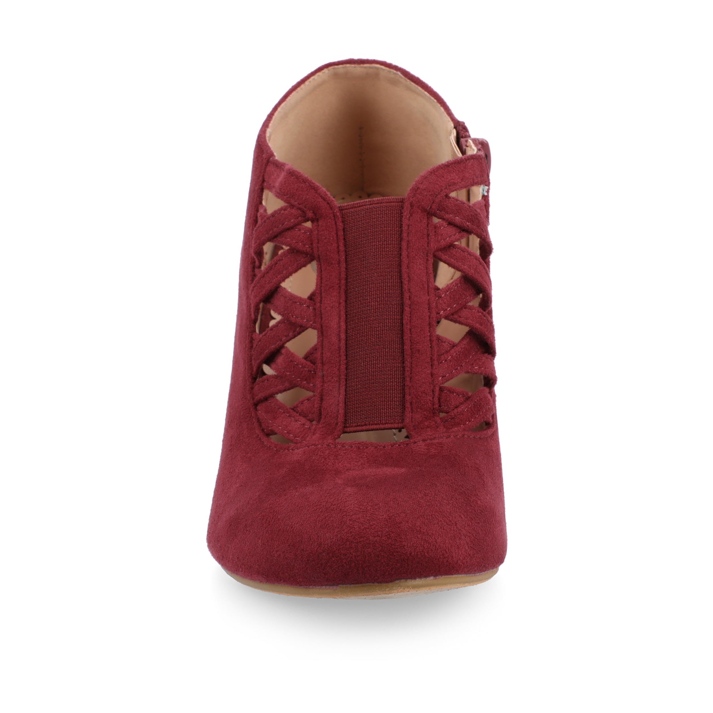 Journee Womens Piper Inside Zip Block Heel Booties, Widths Available