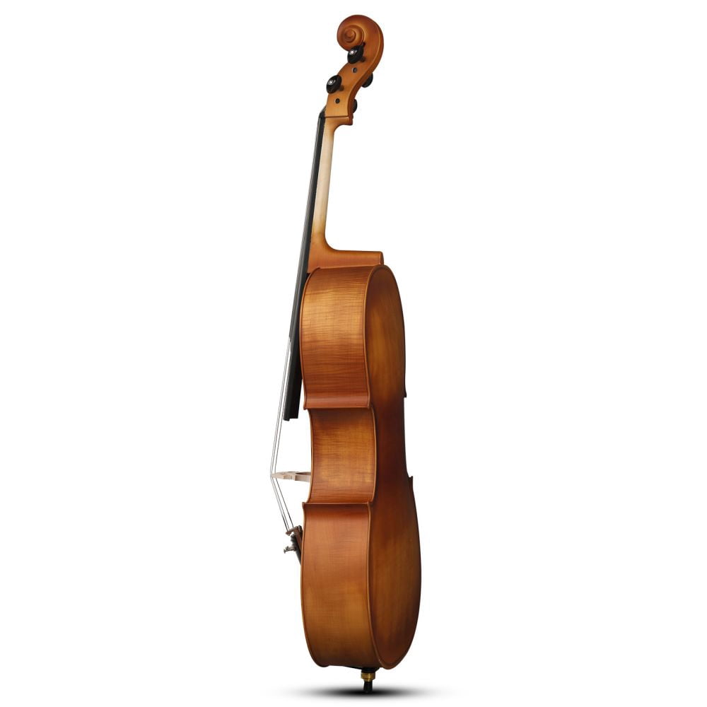 Cello 4/4 Full Size, Wood Acoustic Cello with Portable Bag, Bow, Rosin, Cello Bridge, for Students & Adult Beginner String Instruments - Matte Natural Color