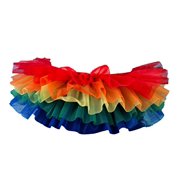 BellaSous Classic Laye Princess Tutu for Halloween, Vintage Style and Festive Crinoline (Rainbow,One Size)