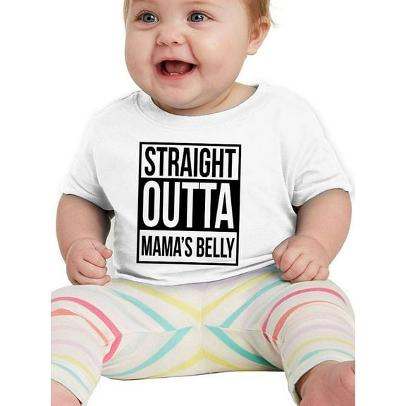 Straight Outta Mama's Belly T-Shirt Infant -Smartprints Designs, 18 Months