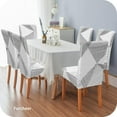 thumbnail image 2 of Chair Covers for Dining Chairs Set of 6,Geometric Stretch Dining Room Chair Cover Kitchen Parsons Chair Slipcovers (Pack of 6, Geometric), 2 of 6
