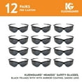 thumbnail image 2 of V30 Nemesis™ Safety Glasses (25688), with Mirror Coating, Smoke Lenses, Black Frame, Unisex Sunglasses for Men and Women (Qty 12), 2 of 9