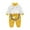 Yellow, variant on Elainilye Fashion Newborn Clothes for Girls Boys Gentleman Style Romper British Indoor and Outdoor Jumpsuit, Sizes 0-12 Months