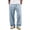 Light Blue&&100, variant on CONROSES Men's Baggy Linen Pants Wide Leg Pants for Men Casual Striped Elastic Waist Drawstring Fall Winter Jogger Trousers with Pocket