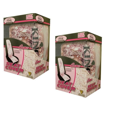 2pc KING'S CAMO PINK SHADOW CAMOUFLAGE SEAT COVERS - UNIVERSAL