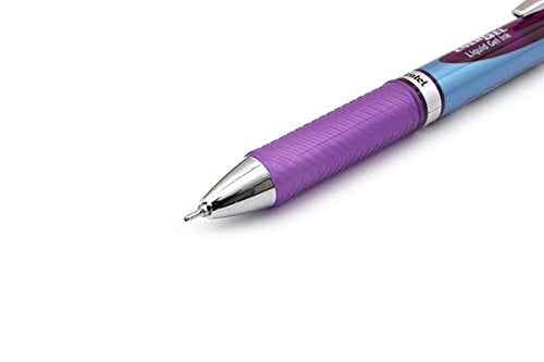 Pentel EnerGel RTX Roller Ball Retractable Gel Pen, Needle Tip, Violet Ink, Medium Point Pentel 3PACK, LRN7-V EnerGel Refills, 0.7 mm Medium Needle Tip, Violet 4PACK
