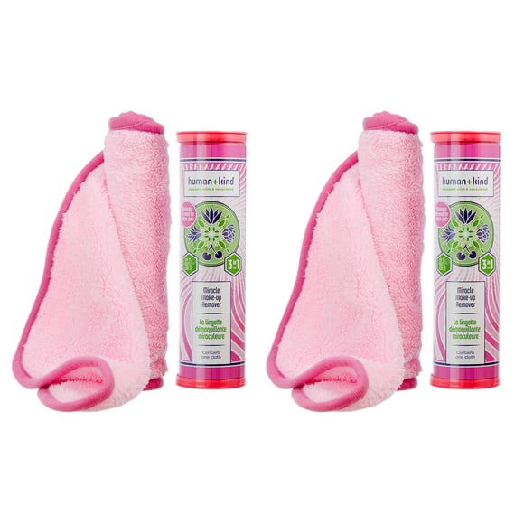 Paño desmaquillante Human+Kind Miracle Super Soft, paquete de 2