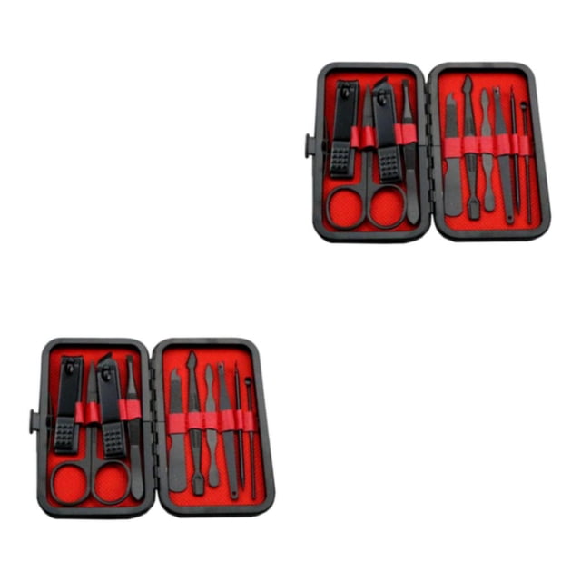 maskred Convenient Travel Nail Clippers Set with Protective Case 10 Pcs 15x10cm 2Set