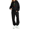 thumbnail image 4 of Birdeem Children's Winter Hooded Sweatshirt Set, Print Long Sweatpants Casual Sports Fleece-lined Warmth Two-piece, 4 of 5