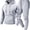 Gray, variant on Men's Sweat Set 2 Piece Hoodie and Jogger Sweatpants Tracksuit | Men's 2 piece sweat set with hoodie and jogger sweatpants, designed for casual wear, workouts, travel and everyday comfort
