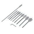 thumbnail image 3 of Woodworking Drill Bit Set,10Pcs Wood Drill Bit Spade Drill Bits Paddle Flat Bits Performance Driven, 3 of 8