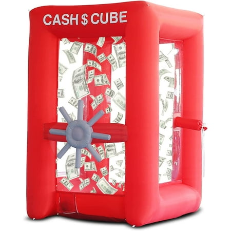 SAYOK Inflatable Cash Cube Booth Inflatable Money Grab Machine for Business Advertising Event Promotion(NO BLOWERS Included)