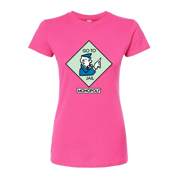 Monopoly - Go To Jail Square - Juniors Fitted Graphic T-Shirt