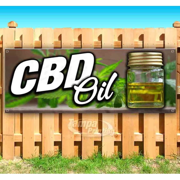 Cbd Oil 13 oz Vinyl Banner With Metal Grommets