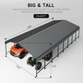 thumbnail image 3 of EASYHAWK 20x40 FT Heavy Duty Galvanized Steel Carport - Outdoor Metal Carport Vehicle Shelter for Cars, Trucks, SUVs, Boats & Tractors, 3 of 7