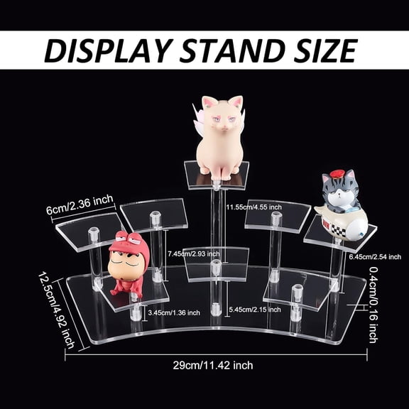 Clear Acrylic Display Stands 8-Tiers Risers Display Stand Kit Display Shelf Cupcake Organizer Holder Acrylic Product Display Riser Stands