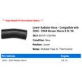 thumbnail image 2 of Lower Radiator Hose - Compatible with 2000 - 2004 Nissan Xterra 3.3L V6 2001 2002 2003, 2 of 2