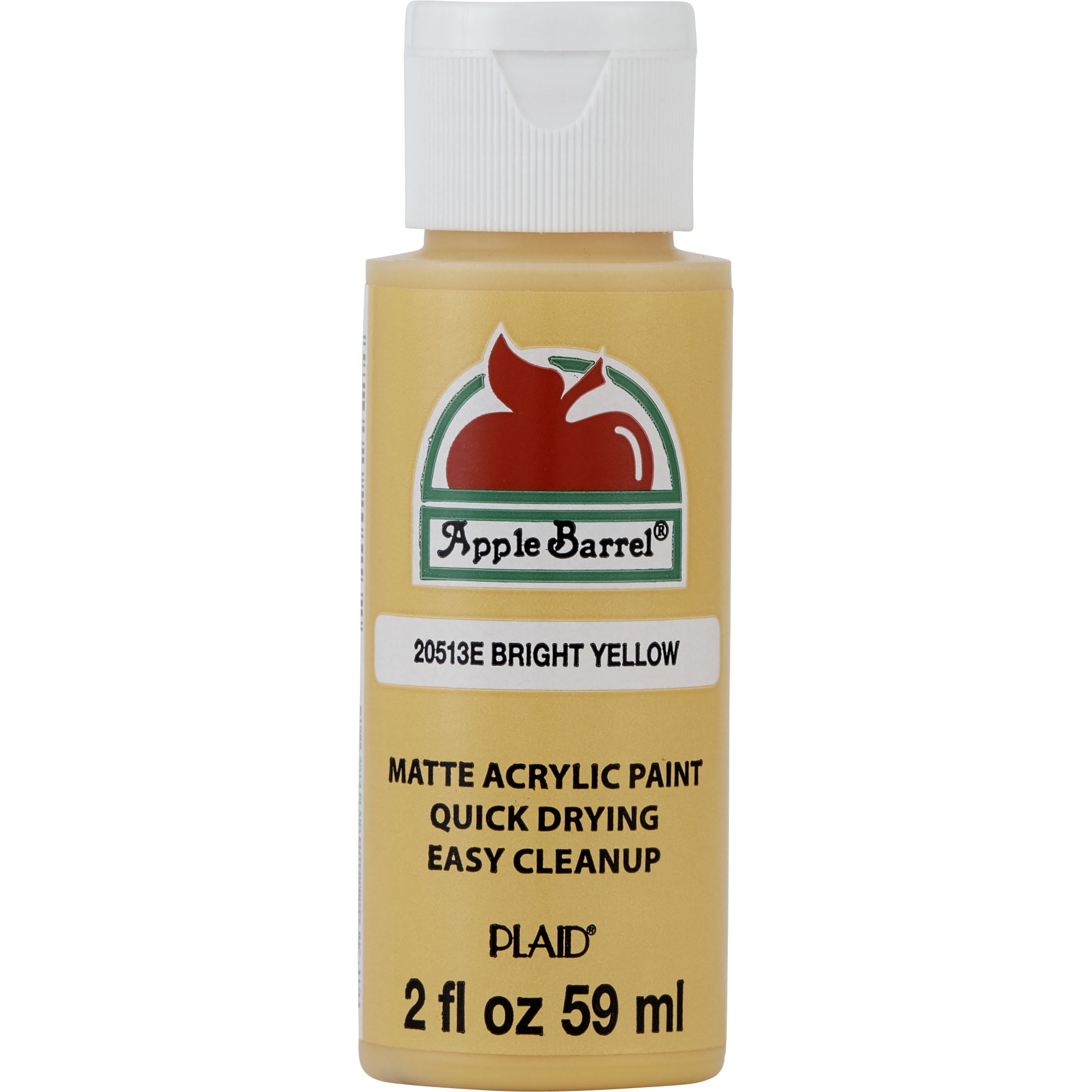 Apple Barrel 20513EX Acrylic Craft Paint, Matte Finish, Bright Yellow