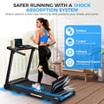 thumbnail image 6 of Tomile Folding Treadmill for Home, 3.0 HP Portable Treadmill, Walking Running Pad with Handles, 300 lbs Capacity, 6 of 7