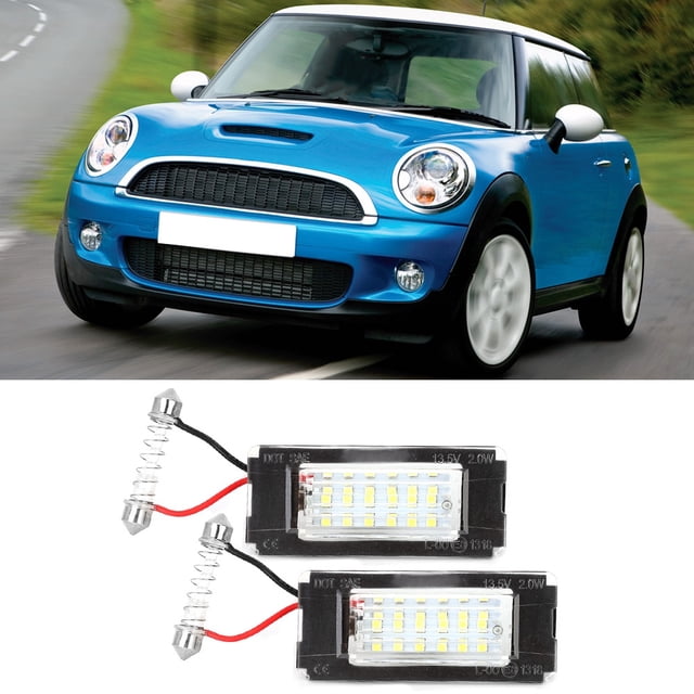 Luz de matrícula LED, 1 par, 12 V, 18 luces de matrícula, luz de matrícula, mejore su experiencia