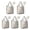 Pioneer Flower Floral-2, variant on 5 Pack Foldable Shopping Bag,Pioneer Flower Floral Print Pattern Reusable Grocery Bags with Pockets,Large Reusable Tote Bags with Handles Waterproof & Lightweight