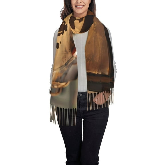 Rateoe Vintage Family History Book Women's Traditional Scarf Wrap Tassel Shawl Fringes Neck Head Shawl Retro Scarf