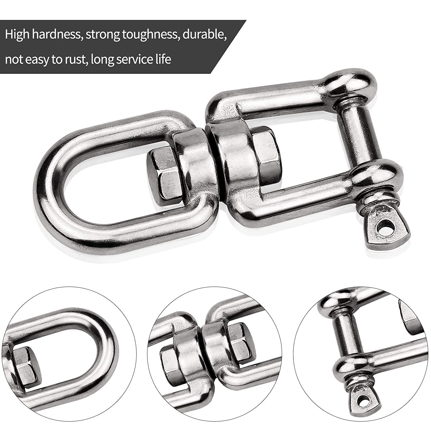 Details about   2X 304 Stainless Steel Marine Boat Anchor Swivel Shackle Double Shackle 