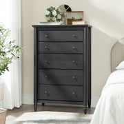 My Texas House Monroe 5-Drawer Dresser, Raven Black Oak Finish