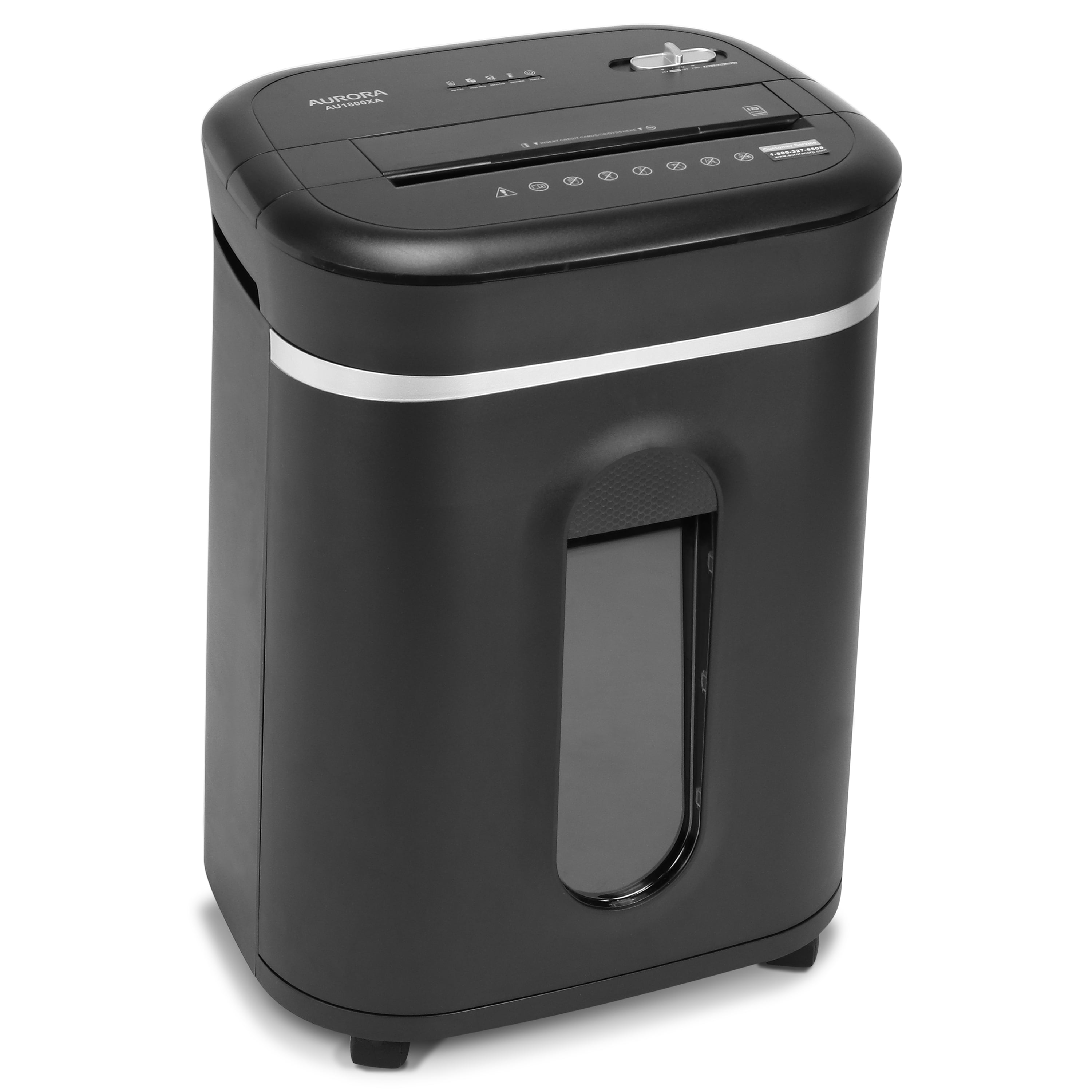 Aurora AU1800XA Anti-Jam 18-Sheet Crosscut Paper/CD and Credit Card Shredder with 6-Gallon Pullout Basket and 30 Minutes Continuous Run Time