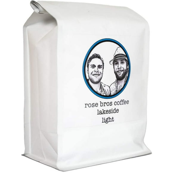 Rose Bros Coffee, Lakeside, Light Roast, Whole Coffee Bean, 1 lb - Certified Organic, Fairtrade, Kosher Coffee