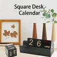 thumbnail image 4 of Airle 1 Set Desk Calendar Clear Printing Novelty Plastic Living Room Bedroom Blocks DIY Design Tabletop Calendar for Daily Use, 4 of 8