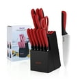 thumbnail image 1 of Hecef Knife Set, 13-Piece Satin-finished Sharp and Rust-Proof Kitchen Knife Set with Sharpener, 1 of 11