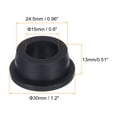 thumbnail image 2 of Unique Bargains Black Rubber Grommet 1.2 Inch OD 0.6 Inch ID, 4Pcs Seal Protection Cable Grommets Flexible Cable Pipe, 2 of 5