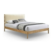 Meridian Furniture Asher Cream Vegan Leather King Bed