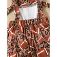 thumbnail image 6 of Bagilaanoe Toddler Baby Girl Jumpsuit Sleeveless Football Print Romper Overalls 6M 12M 18M 24M 3T 4T Kids Long Flared Pants Casual Outfits, 6 of 9