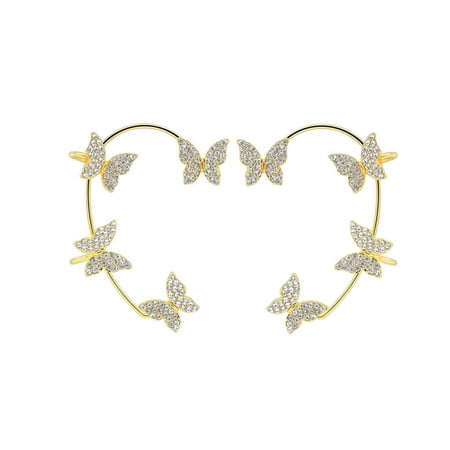 stanreset Butterflies Earrings Without Golden Metal Eardrop Earring