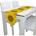 thumbnail image 3 of ColourLife Table Runner Yellow Sunflower Pattern Washable Table Cloth Runner for Holiday Home Wedding Table Top Decoration 13x70 Inches, 3 of 5