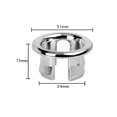 thumbnail image 2 of Anillos de desbordamiento de fregadero, 6 piezas Cocina Baño Lavabo Desbordamiento Tapa decorativa redonda de desbordamiento Tapa de tapón de drenaje Insertar en el orificio, 2 of 5