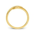 thumbnail image 3 of 1/10 Carat (Ctw) Three Stone Natural Blue Sapphire Ring Band in 14K Yellow Gold for Women, 3 of 4
