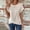 White, variant on Tsesme Crew Neck Twist Front T-Shirts for Women Summer Cap Sleeve Waffle Knit Casual Tee Tops