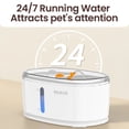 thumbnail image 4 of ROJECO 2.5L Automatic Cat Water Fountain For Multiple Pets Drinking Fountain Drinker Dual Bowls Smart Cat Water Dispenser ShopWise Round, 4 of 8