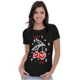 thumbnail image 3 of Retro Cherry Fruit Skulls Lucky You Womens Slim Fit Graphic Tee Brisco Brands S, 3 of 5