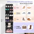 thumbnail image 2 of Organizador de zapatos MISSLO Over the Door, 20 pares, negro, 2 of 7