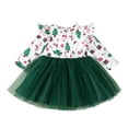 thumbnail image 3 of Toddler Christmas Girls Dresses Long Sleeve Party Dress With Cartoon Print Kids Holiday Casual School Clothes Green Size 4-5T, 3 of 8