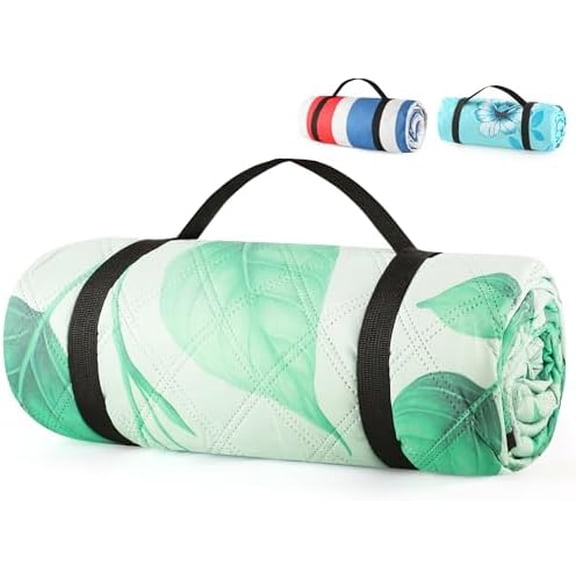 (2025 Upgrade) Extra Large Waterproof Picnic Blankets | Foldable Sandproof Beach Blanket N Outdoor Blanket | 5-Layer Machine Washable Soft Picnic Mat for Camping, Grass, Park N Stadium